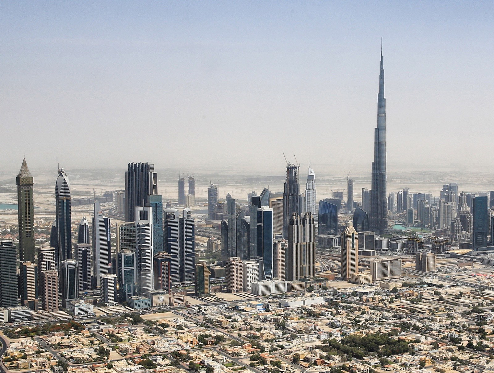 Dubai skyline over the business district